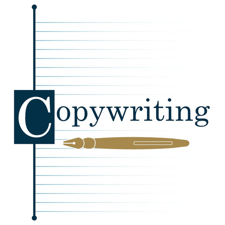 Graphic illustrating our copywriting services - pen on paper
