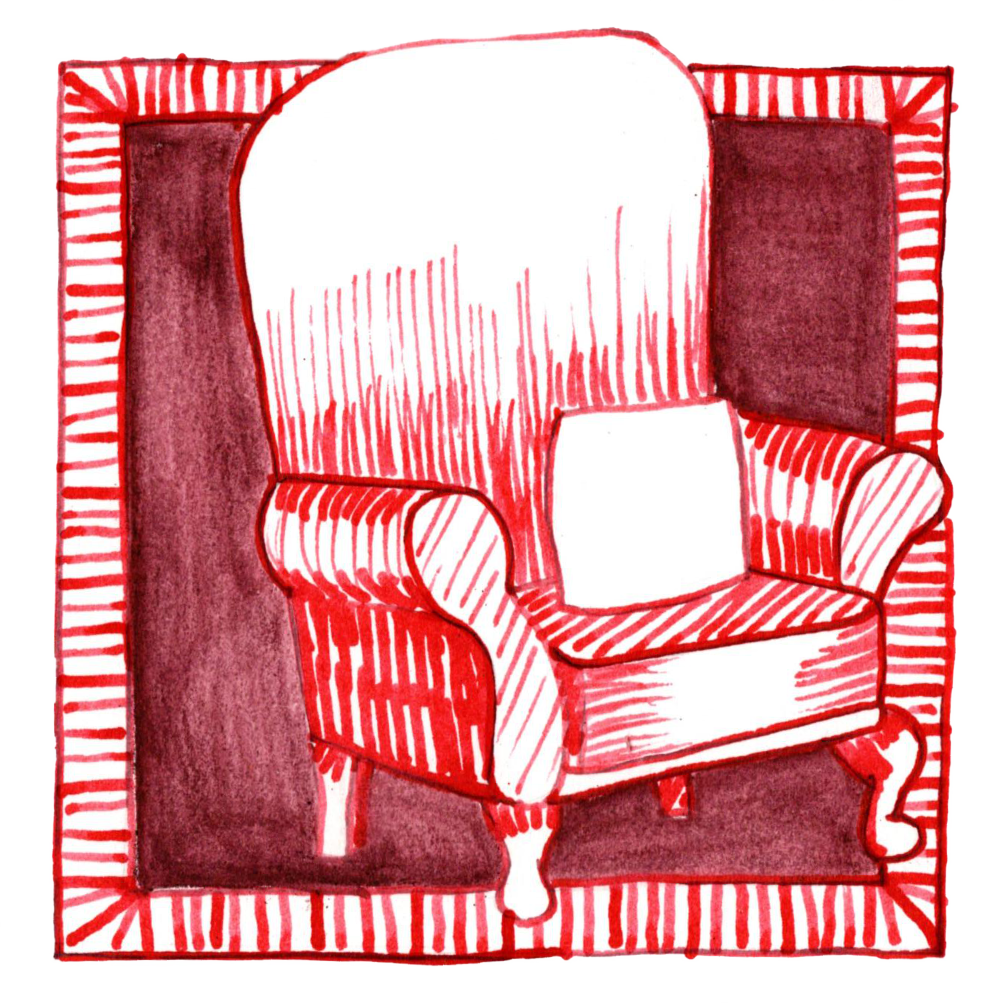 Illustration of an armchair illustrating how taking a break can boost your mental health