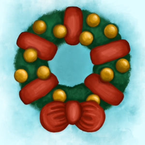 Christmas wreath graphic by Little Bird Creative