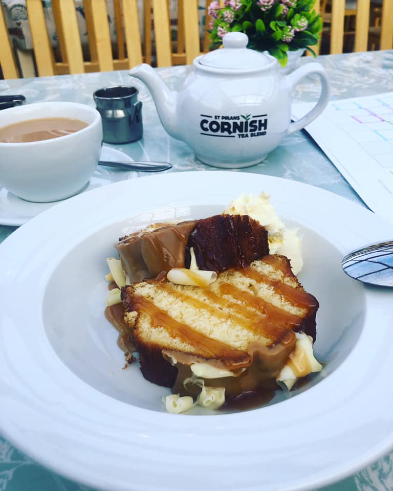 Cake at Hilltop Farm shop during a Little Bird Creative meeting