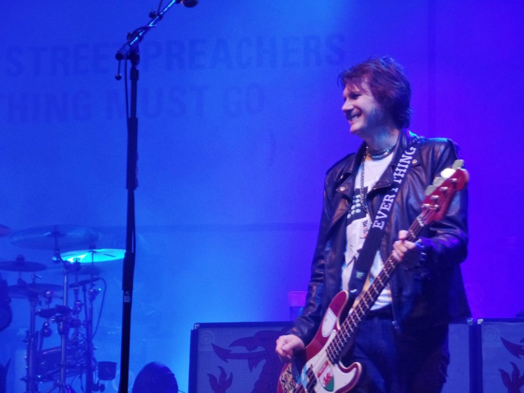 Nicky Wire on stage at The eden Project, Cornwall, as part of their Eden Sessions gig.