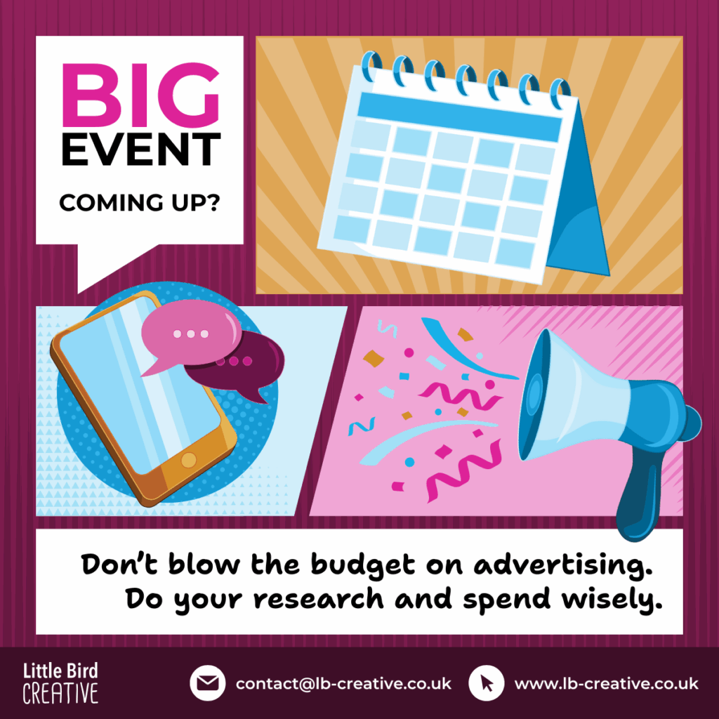 illustration on event promotion by Little Bird Creative
