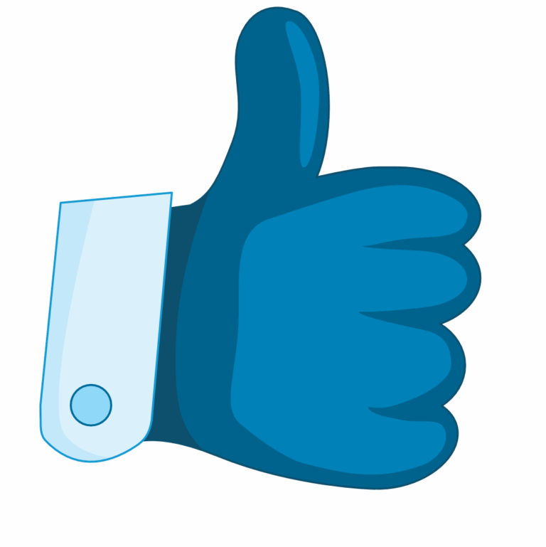 Thumbs up sign to illustrate working with Little Bird Creative design studio
