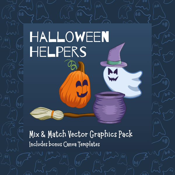 Image of the Halloween Helpers graphics pack by Little Bird Creative available to buy online